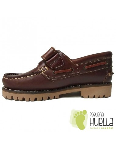 Náuticos Niños Niñas Marrones con Velcro Dar2
