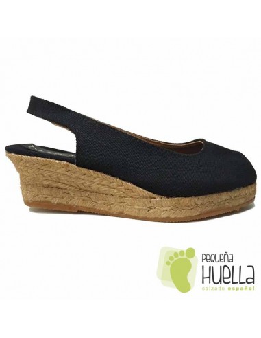 ALPARGATAS SALÓN DE MUJER NEGRAS