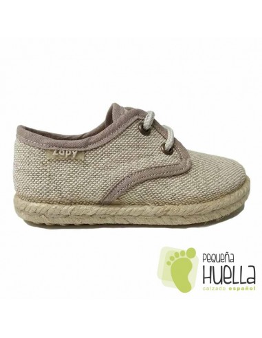 Alpargata Lino Beige para Niños para la comunión