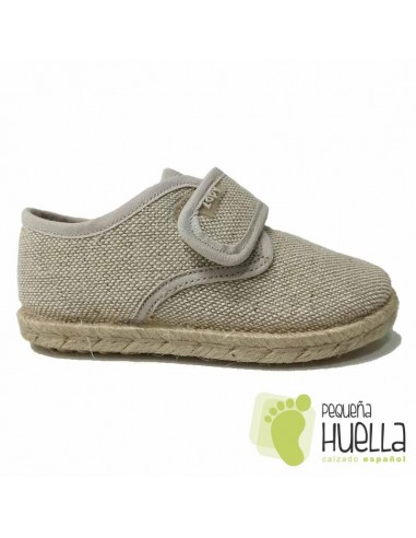 Blucher Alpargata de Lino Beige para Niño Zapy 