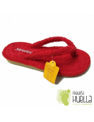 Zapatillas de casa toalla rojas Berevere 9301