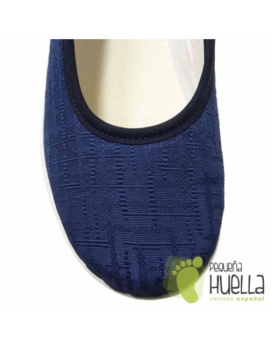 Zapatillas Tela Azul Marino Mujer, LA PERCLA