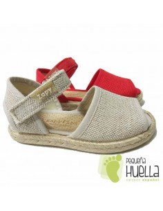 Alpargatas Sandalias Niñas españolas con Velcro Zapy