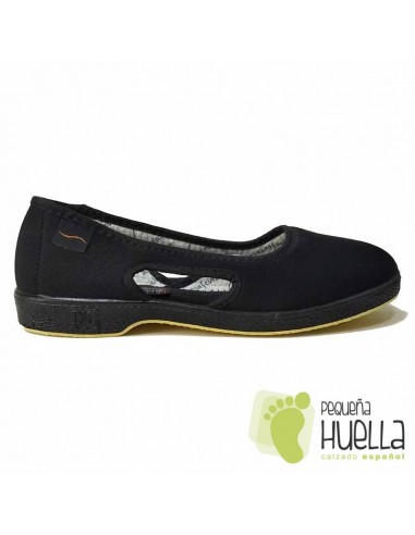 Zapatillas negras señoras mayores Doctor Cutillas 414