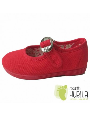 Zapatillas de lona para chicas rojas