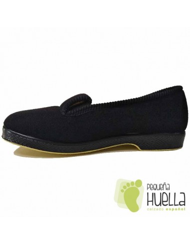 Zapatillas Casa Paño Negro Señora Mayor Doctor Cutillas 472