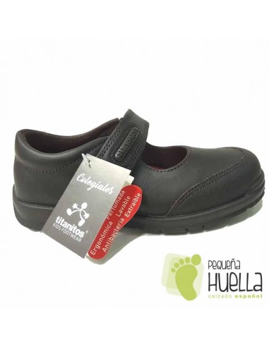 Zapatos Colegiales Niñas Marrones Titanitos Atenea C840