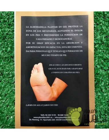 Almohadilla plantar de silicona