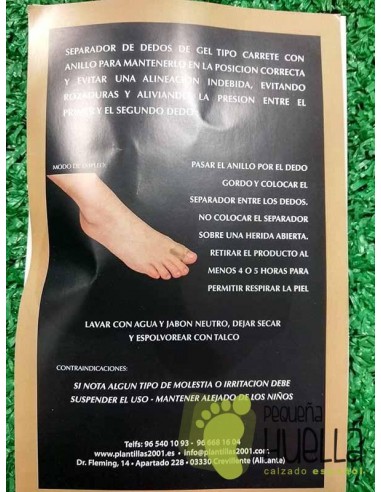 Separador de dedos de gel