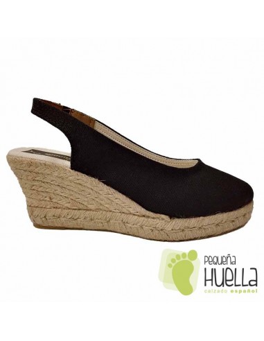 Alpargatas con cuña negras