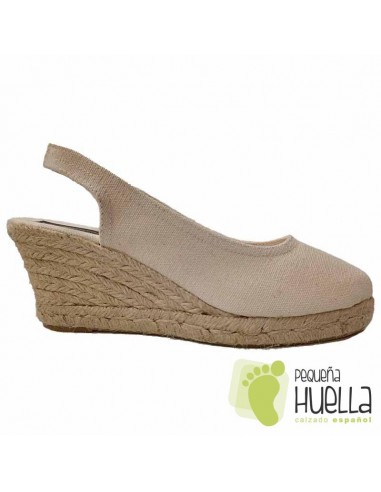 Alpargatas cuña mujer crudo