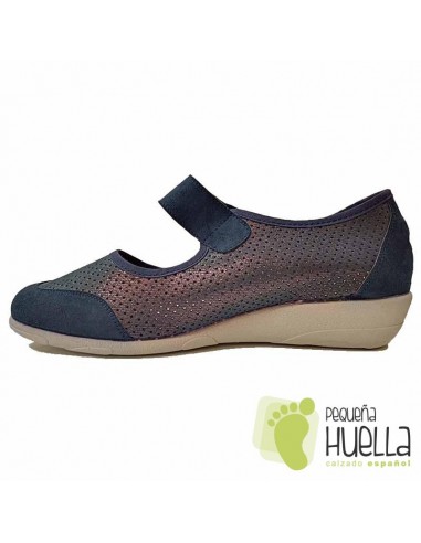 Zapatos azules señora cómodos 3175
