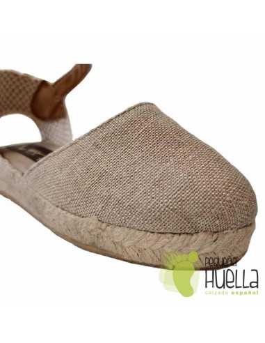 Alpargatas Valencianas lino natural para chica