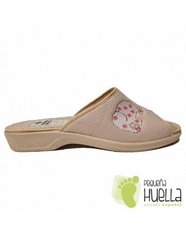 Zapatillas de Casa toalla rizo beige de Mujer / PERCLA