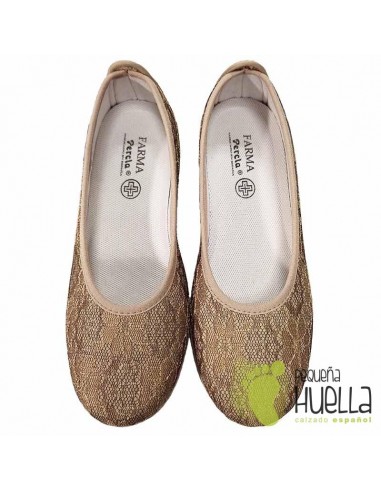 Zapatos dorados mujer Percla