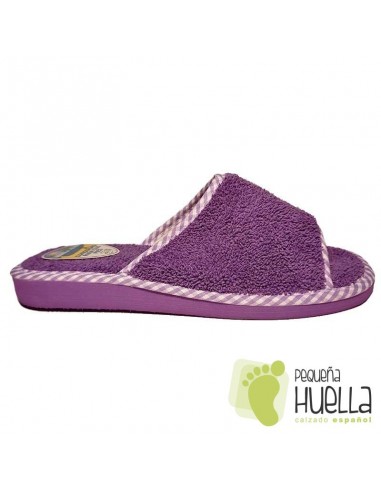 Zapatillas de toalla moradas para chica de verano Berevëre v1235
