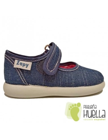 Merceditas lona azul tejano para Niñas ZAPY 101
