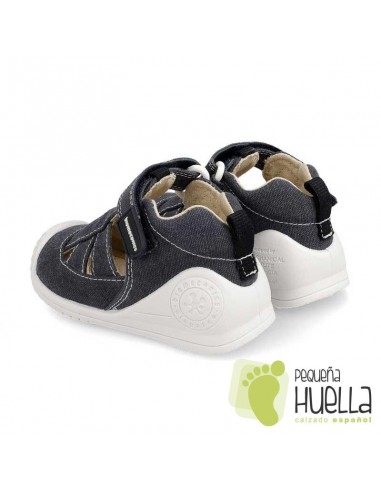 SANDALIAS DE LONA AZULES BEBÉS BIOMECANICS