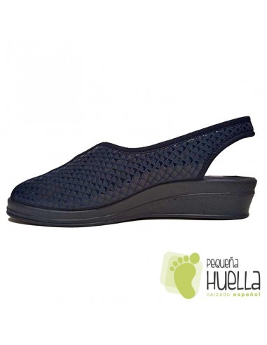 Sandalias azules con cuña señora Doctor Cutillas 9821