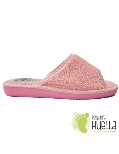 Zapatillas de toalla rosa bebé para chica de verano Berevëre v1235