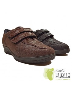 Zapatillas Anatómicas Señora con Velcro, La Percla 477