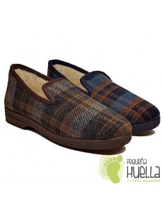 Zapatillas de cuadros lana para Señor CRUAN 670