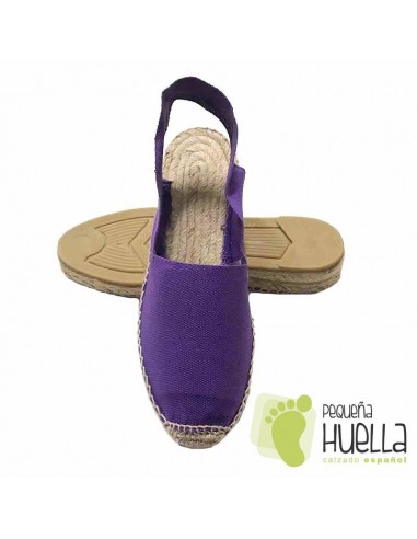 Alpargatas moradas media cuña