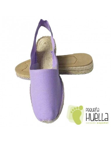 Alpargatas lilas media cuña