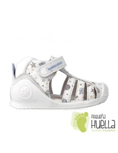 SANDALIAS BLANCAS  PIEL NIÑOS BIOMECANICS 212142 2