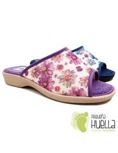 Zapatillas anatómicas con flores de mujer / PERCLA