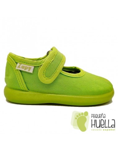 Merceditas lona verde pistacho para Niñas ZAPY 101