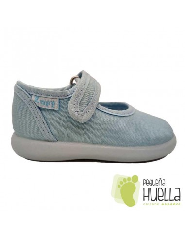 Merceditas lona azul celeste para Niñas ZAPY 101