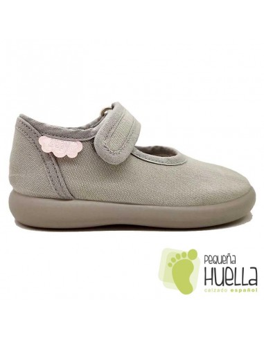 Merceditas lona grises para Niñas ZAPY 101
