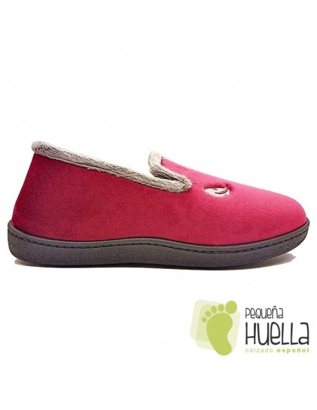 ZAPATILLAS BURDEOS CASA MUJER PLUMAFLEX 12203