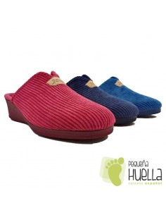 Zapatillas de pana con cuña para Mujer J. Ortega 1805