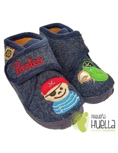 Zapatilla Casa Niños Pirata y loro Zapy Z75112 2