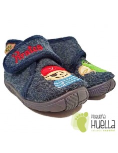 Zapatilla Casa Niños Pirata y loro Zapy Z75112