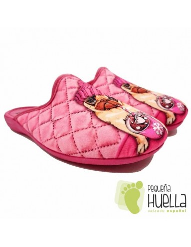 Zapatillas perrito chicas con cuña CASA DONA 043