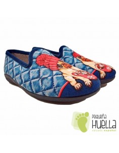 Zapatillas perrito chica con cuña CASA DONA 033