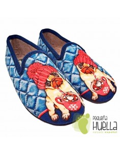 Zapatillas perrito chica con cuña CASA DONA 033 2