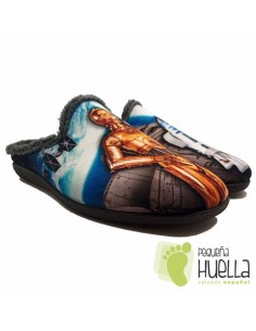 Zapatillas casa de  STAR WARS R2D2 y C3PO para chico MUYTER 266