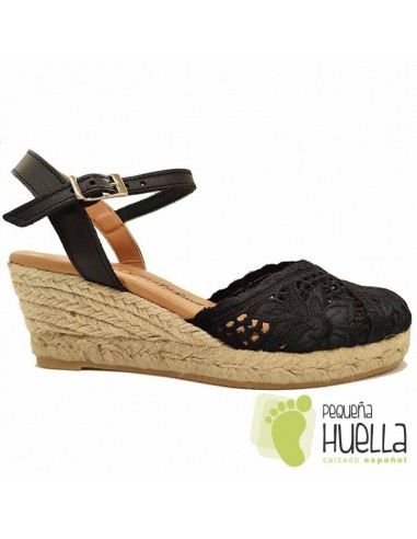 comprar Alpargatas encaje con cuña TORRES 5004 online