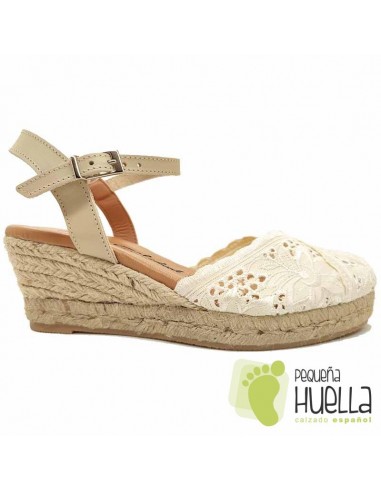 comprar Alpargatas encaje con cuña TORRES 5004 online