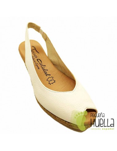 comprar Alpargatas de piel con cuña TORRES 5018 online