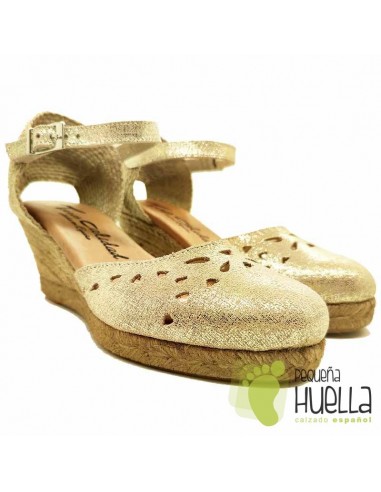 comprar Alpargatas de piel con cuña TORRES 4015 online