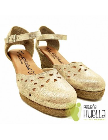 comprar Alpargatas de piel con cuña TORRES 4015 online
