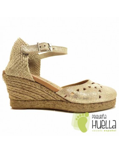 comprar Alpargatas de piel con cuña TORRES 4015 online