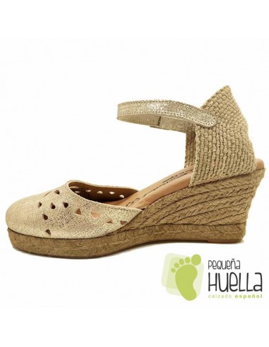 comprar Alpargatas de piel con cuña TORRES 4015 online