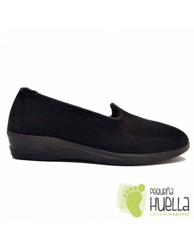 comprar Zapatillas casa negras mujer NEVADA 1500