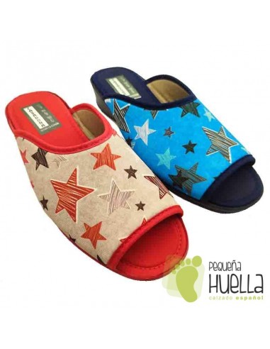 comprar Zapatillas casa para señora estrellas, CASA DONA 070